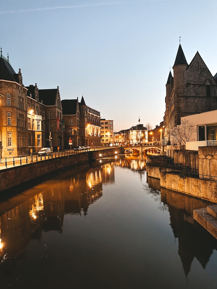 City Buildings Beside The River