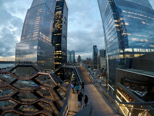 Imagine de stoc gratuită din hudson yards, new york, nightime