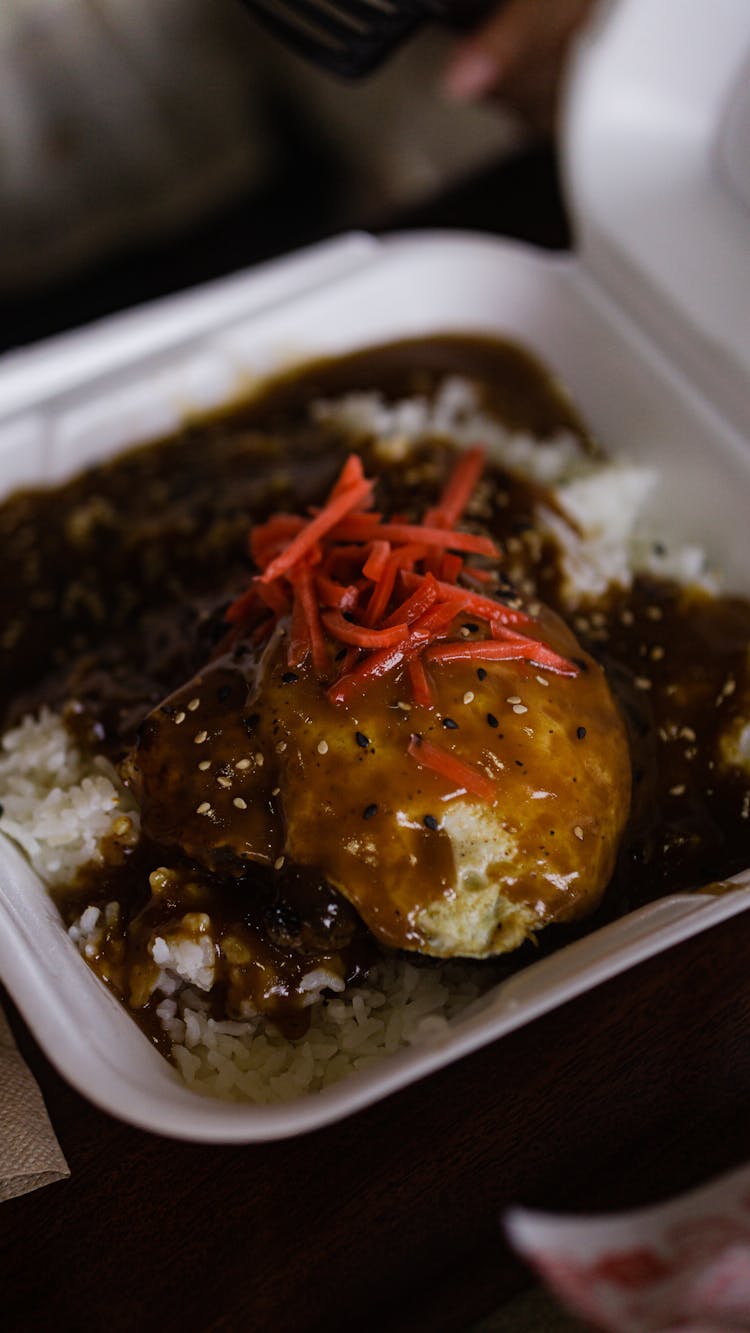 A Food In A Styrofoam Container