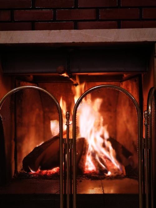 囲炉裏, 垂直ショット, 暖かさの無料の写真素材
