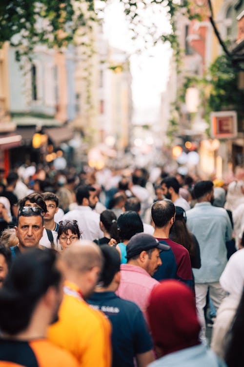 Crowded City Street 