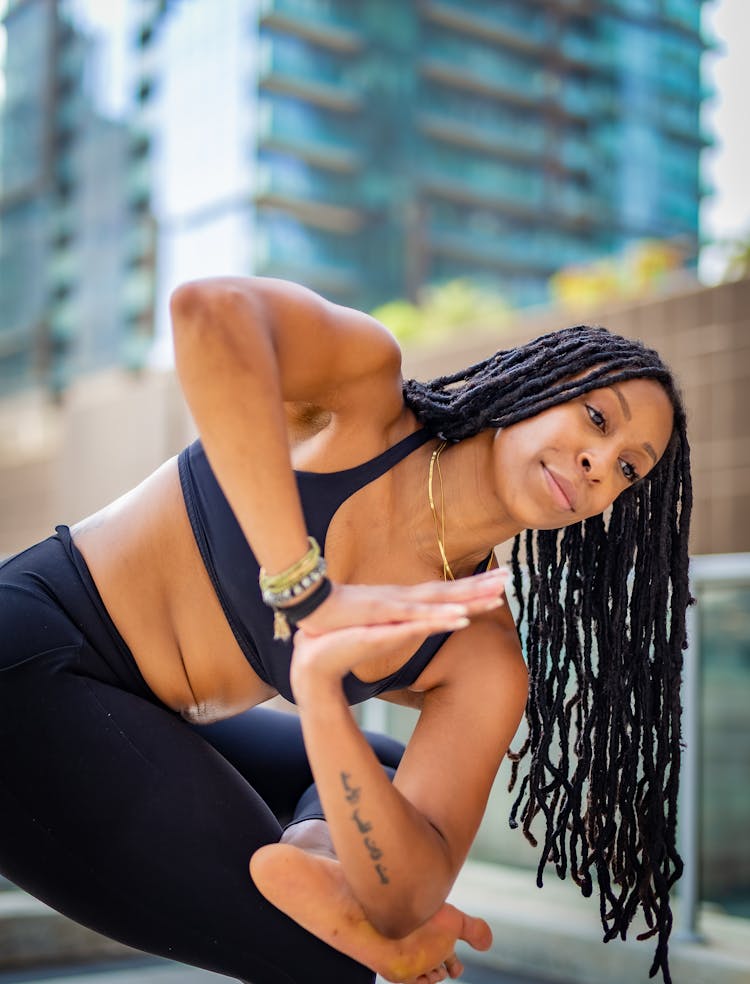 Woman Practising Yoga 