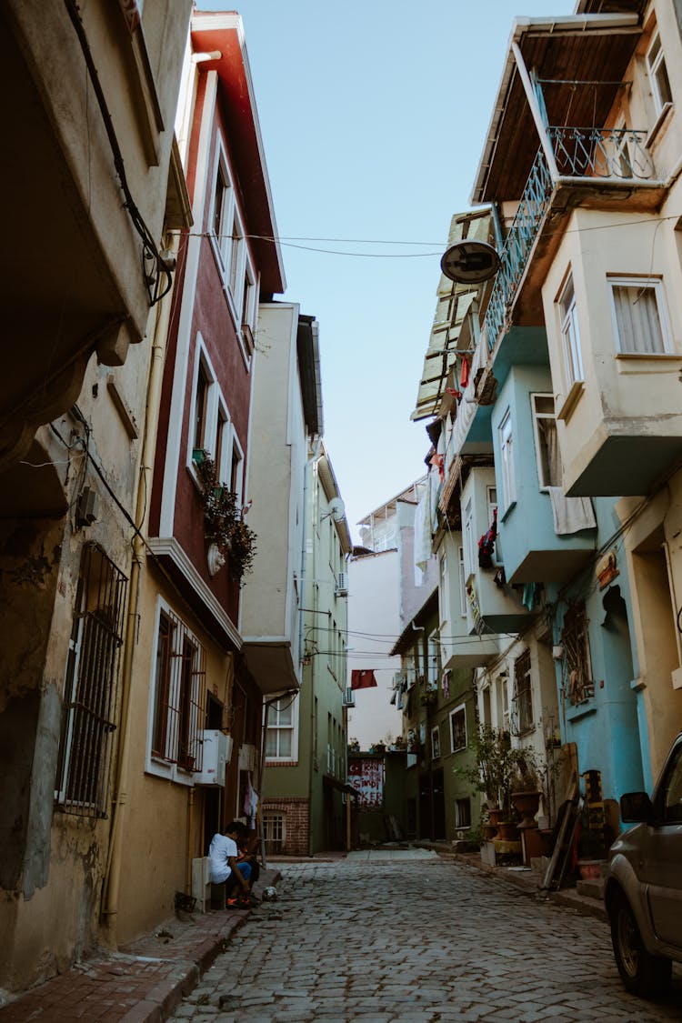 An Empty Cobblestone Street