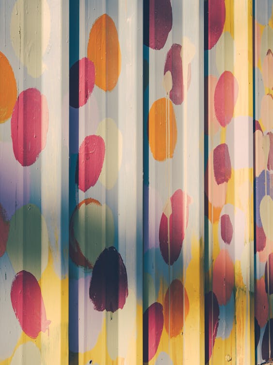 다채로운, 도트무늬, 벽의 무료 스톡 사진