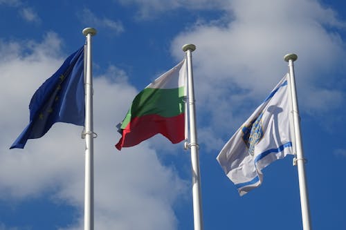 ブルガリアの国旗, ユナイテッド, ヨーロッパの国旗の無料の写真素材