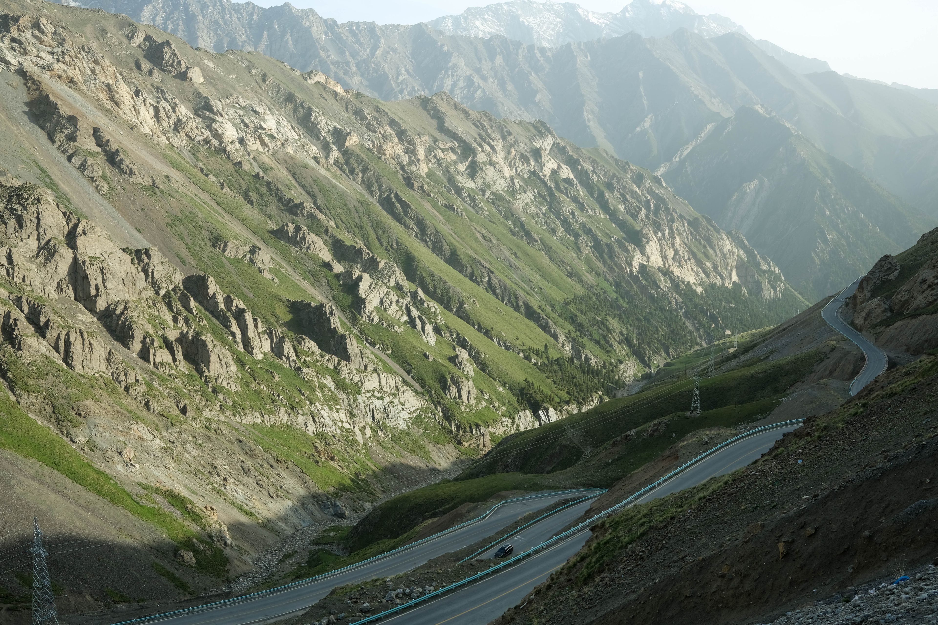 Yunnan mountain road switchbacks