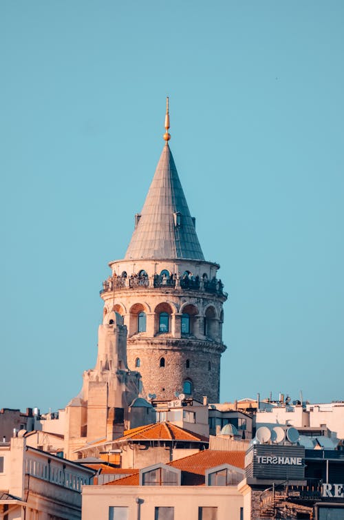 Ingyenes stockfotó épületek, függőleges lövés, galata-torony témában