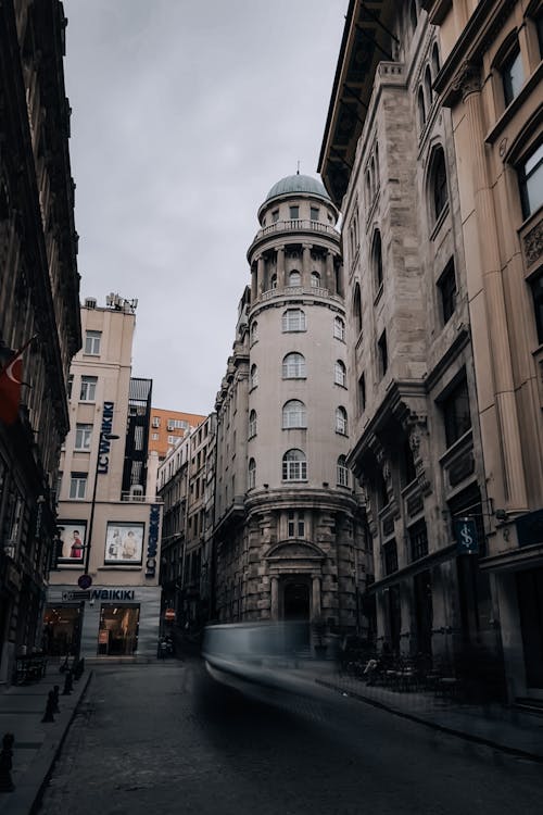 Street in Town under Clouds