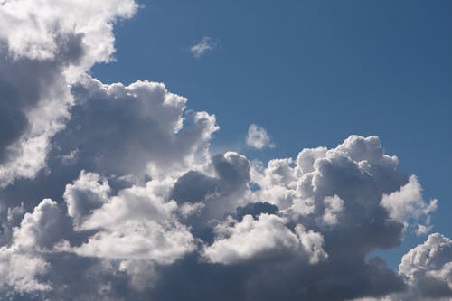 White Puffy Clouds in the Blue Sky