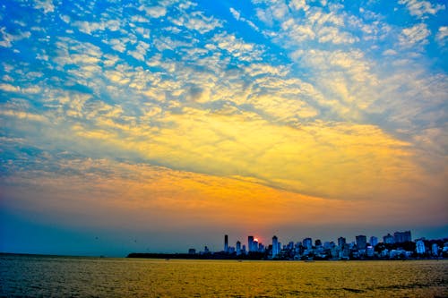 Free stock photo of beach, city, evening sky