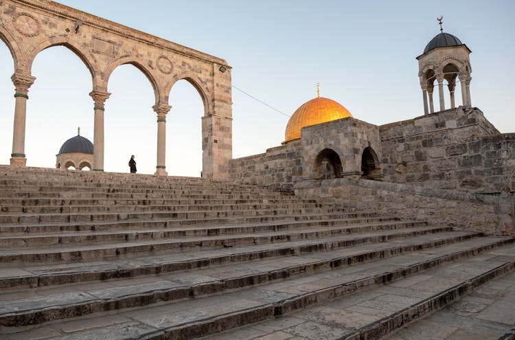 Steps Leading To The Dome Of The Rock, Old City Of Jerusalem