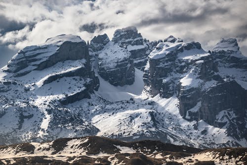 Scenic view of a Snow-Covered Mountain