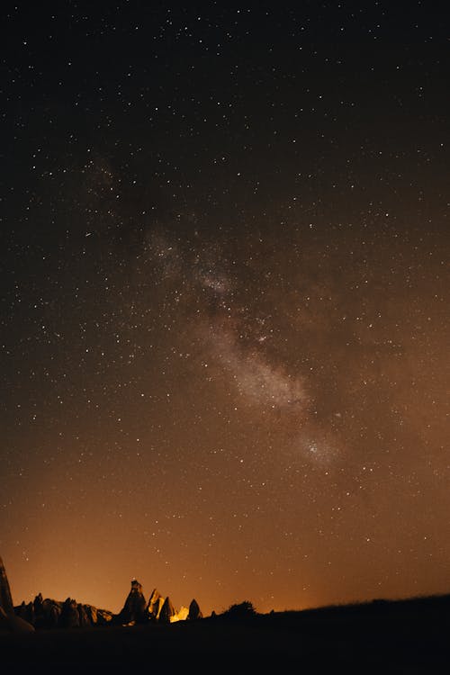Free Milky Way and a Starry Night Sky  Stock Photo
