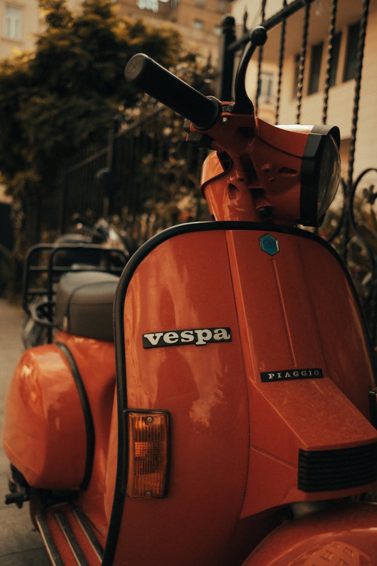 Close Up Of Vespa Scooter