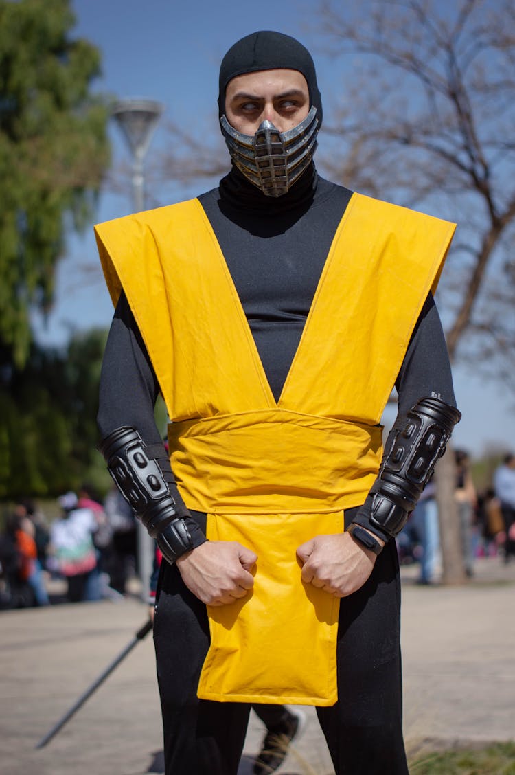 Man In Cosplay Warrior Costume