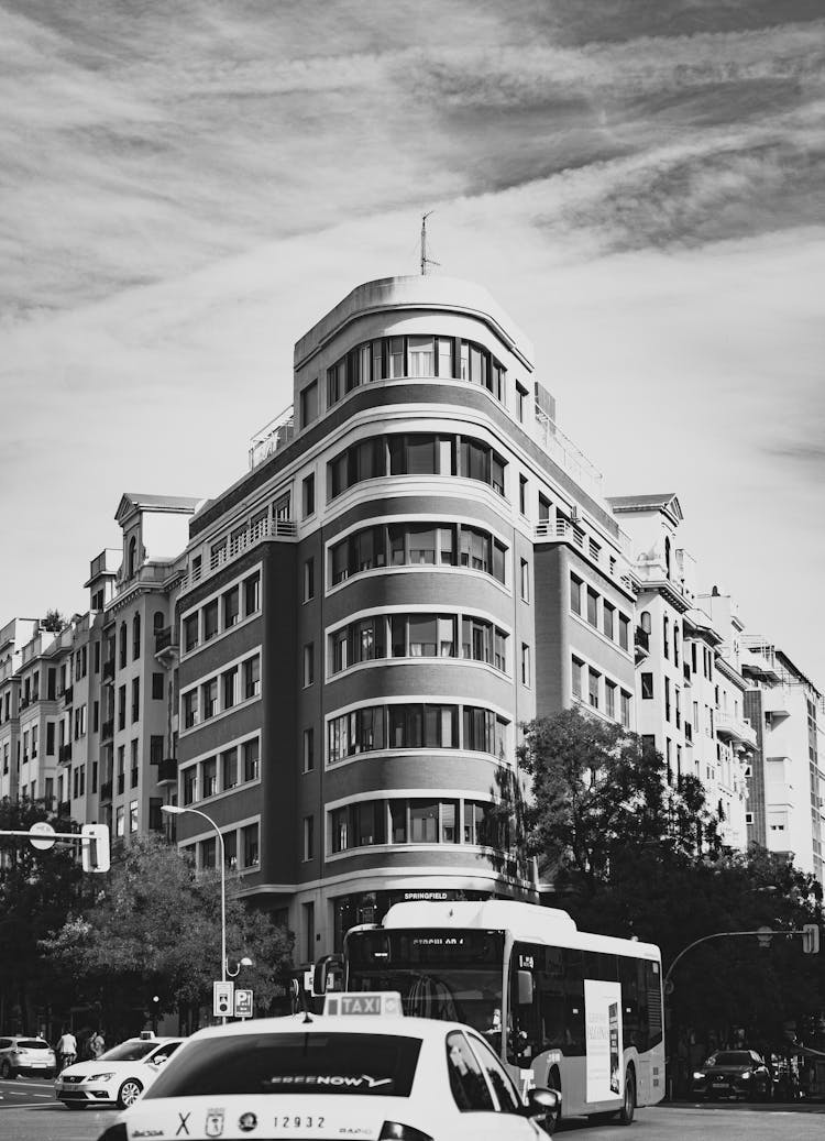 Clouds Over Building And Street