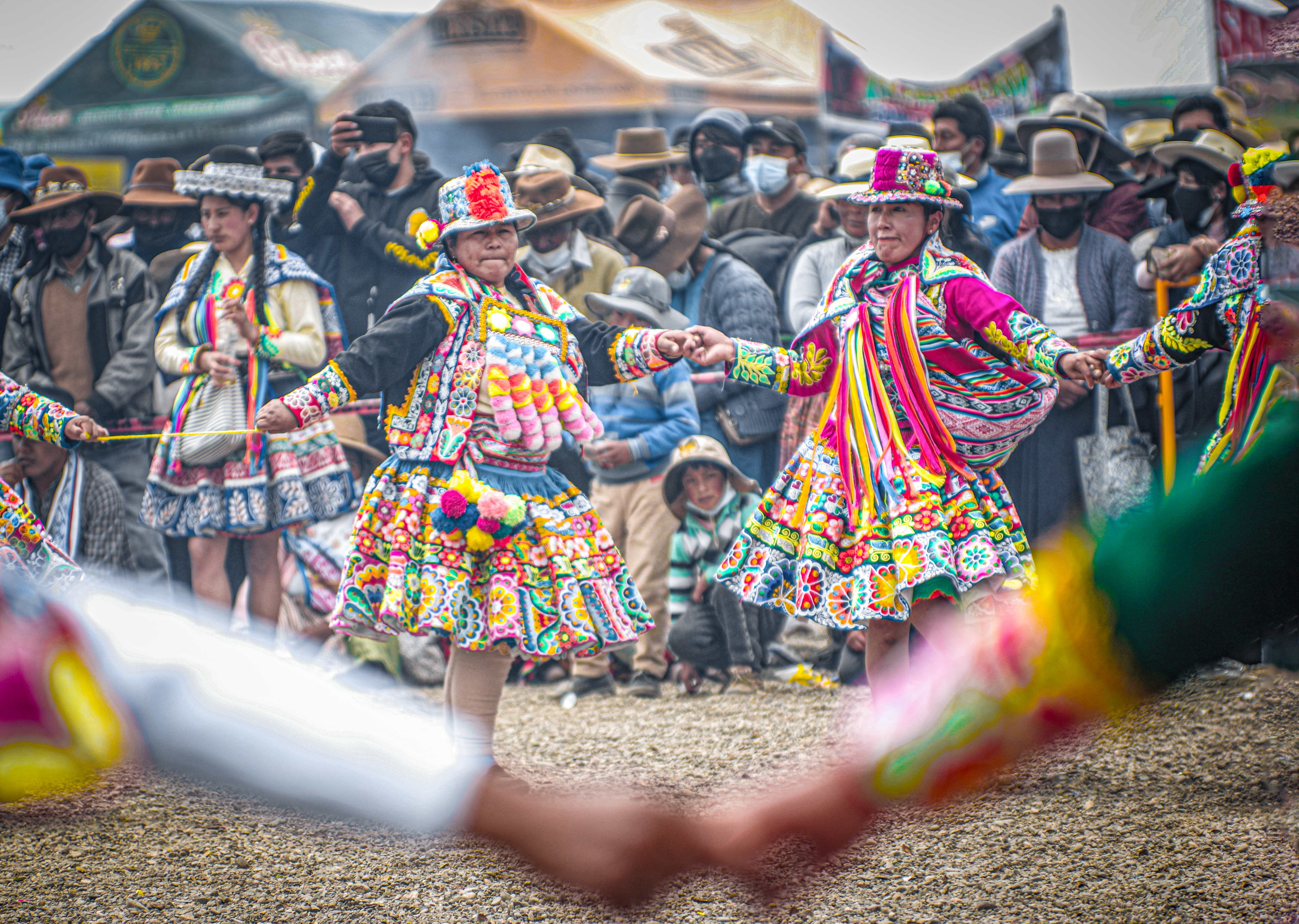 Women in Traditional Clothing Dancing at a Festival · Free Stock Photo