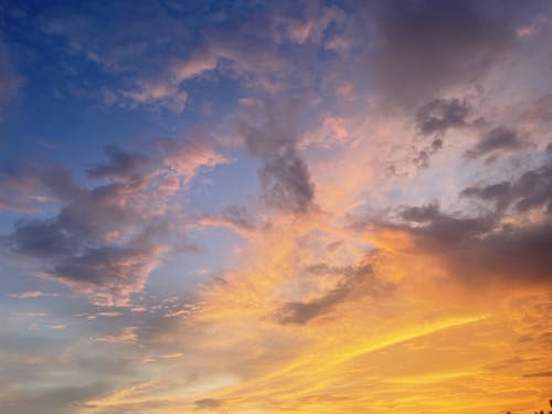 オレンジ色の雲, グアテマラ, ジューブス コン マイラの無料の写真素材