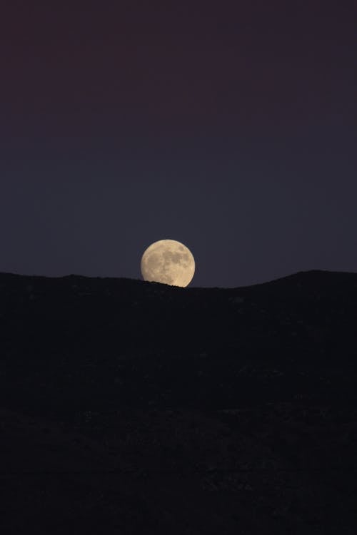 Foto d'estoc gratuïta de Cel fosc, lluna, lluna plena