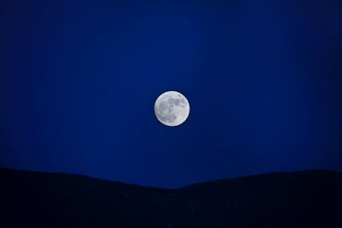 คลังภาพถ่ายฟรี ของ จันทรา, ตอนกลางคืน, ท้องฟ้าสีคราม