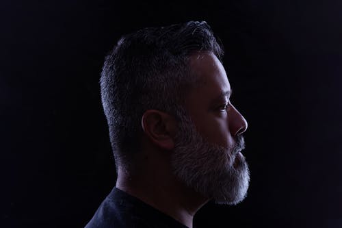 Close-Up Portrait of a Bearded Man 