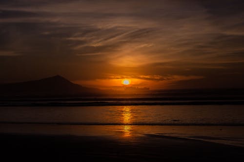 View of an Ocean during Sunset