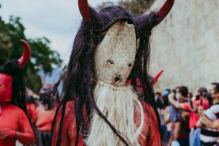 Devil Costume During Traditional Festival