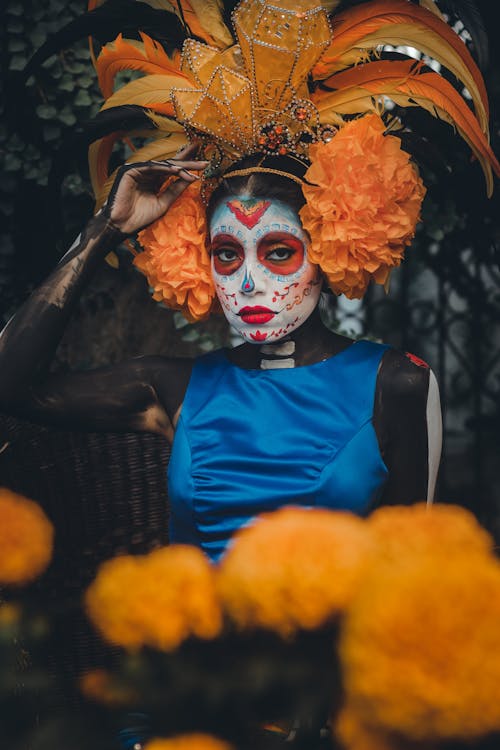 dia de muertos, 創意彩妝, 卡特里娜 的 免費圖庫相片