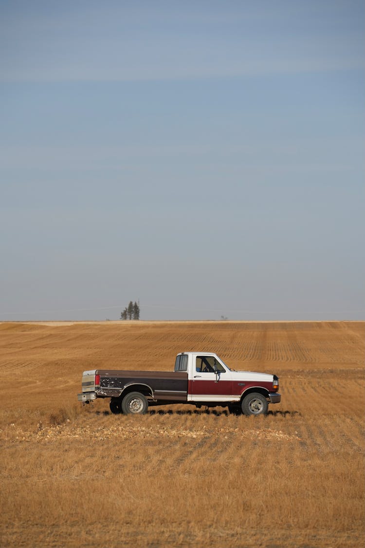 Pickup Truck In Field