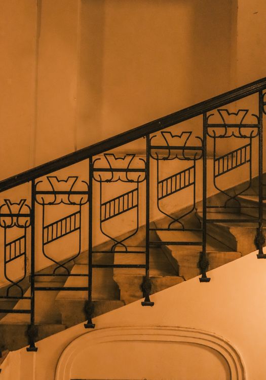 Concrete Stairs With Black Metal Railing · Free Stock Photo