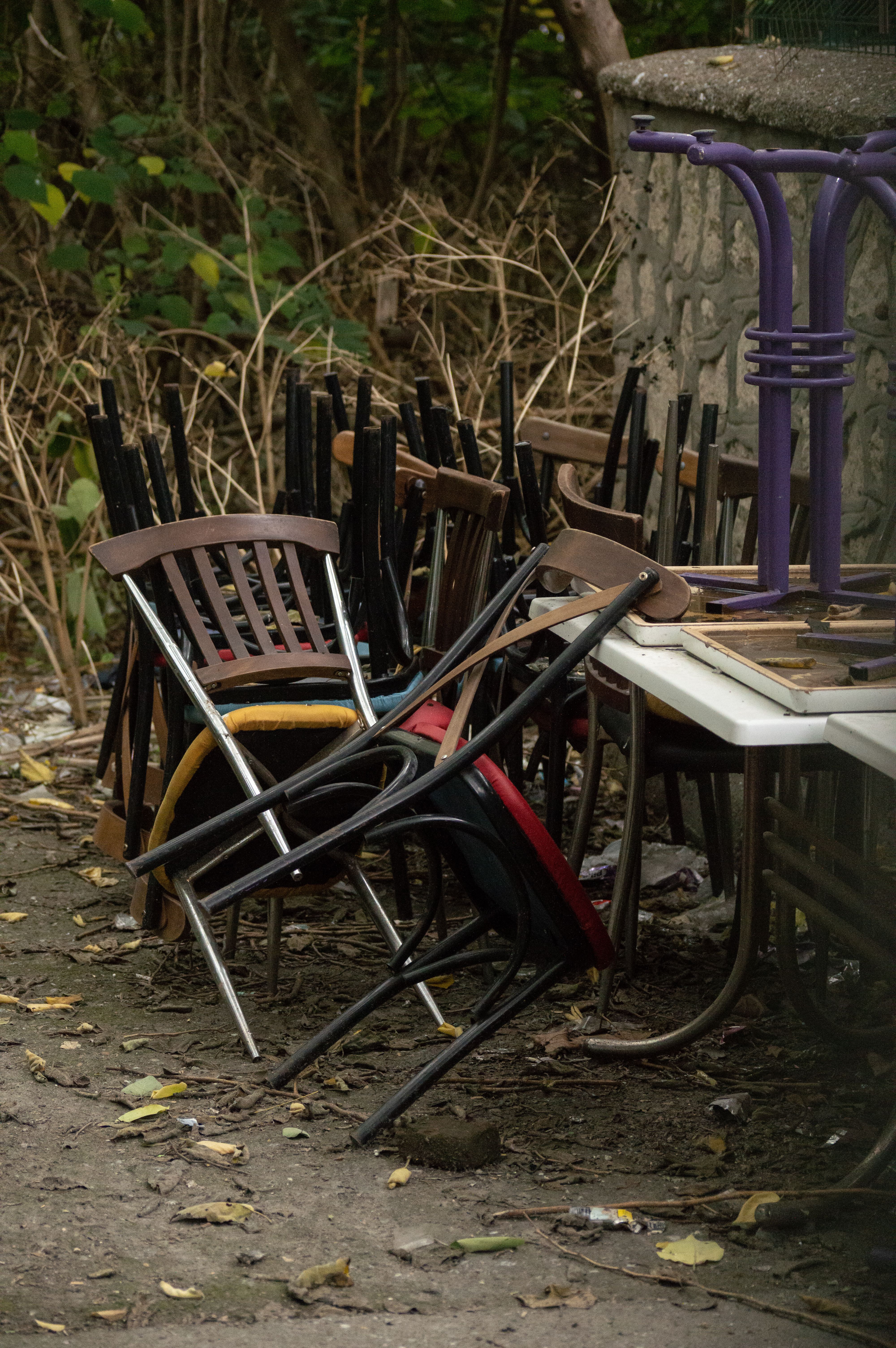 Abandoned Chairs in Close Up Shot · Free Stock Photo