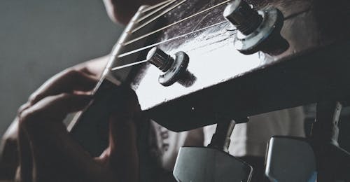 Free stock photo of girl, guitar strings