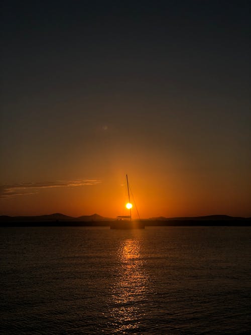 Gratis lagerfoto af gylden solnedgang