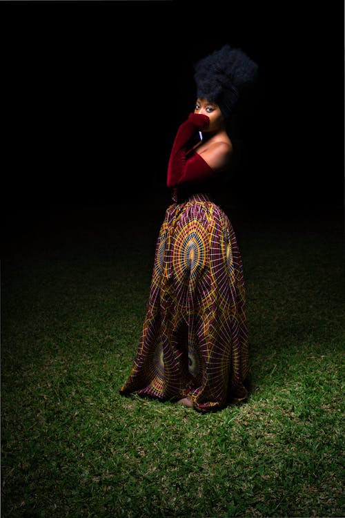 Kostnadsfria Kostnadsfri bild av afrikansk, afrikansk klänning, afro hår Stock foto