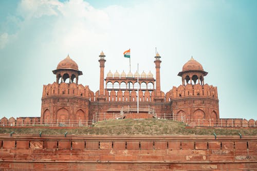 Facade of the Lahori Gate in Red Fort in Delhi, India 