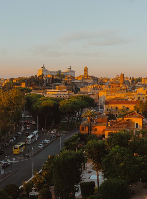Rome with Vittoriano Monument at Sunset