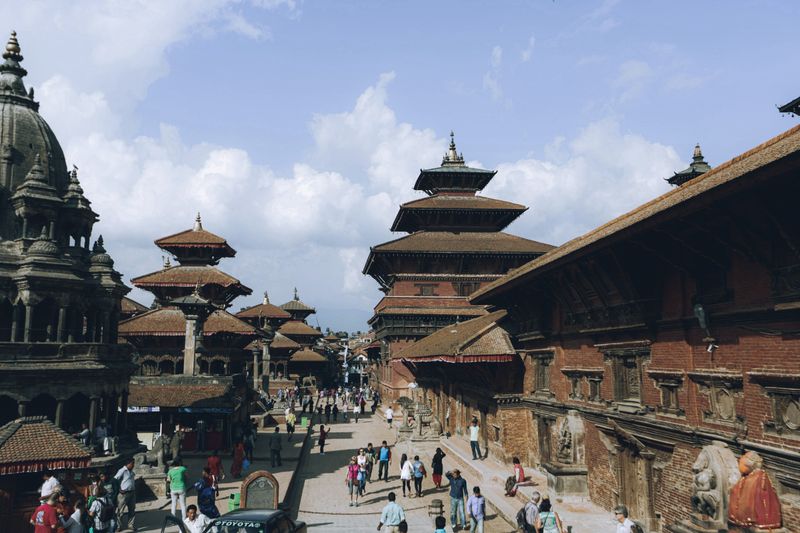 Temples of Patan Durbar Square in Lalitpur, Nepal
