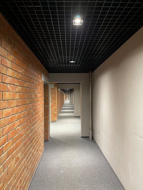 Long corridor in a hotel