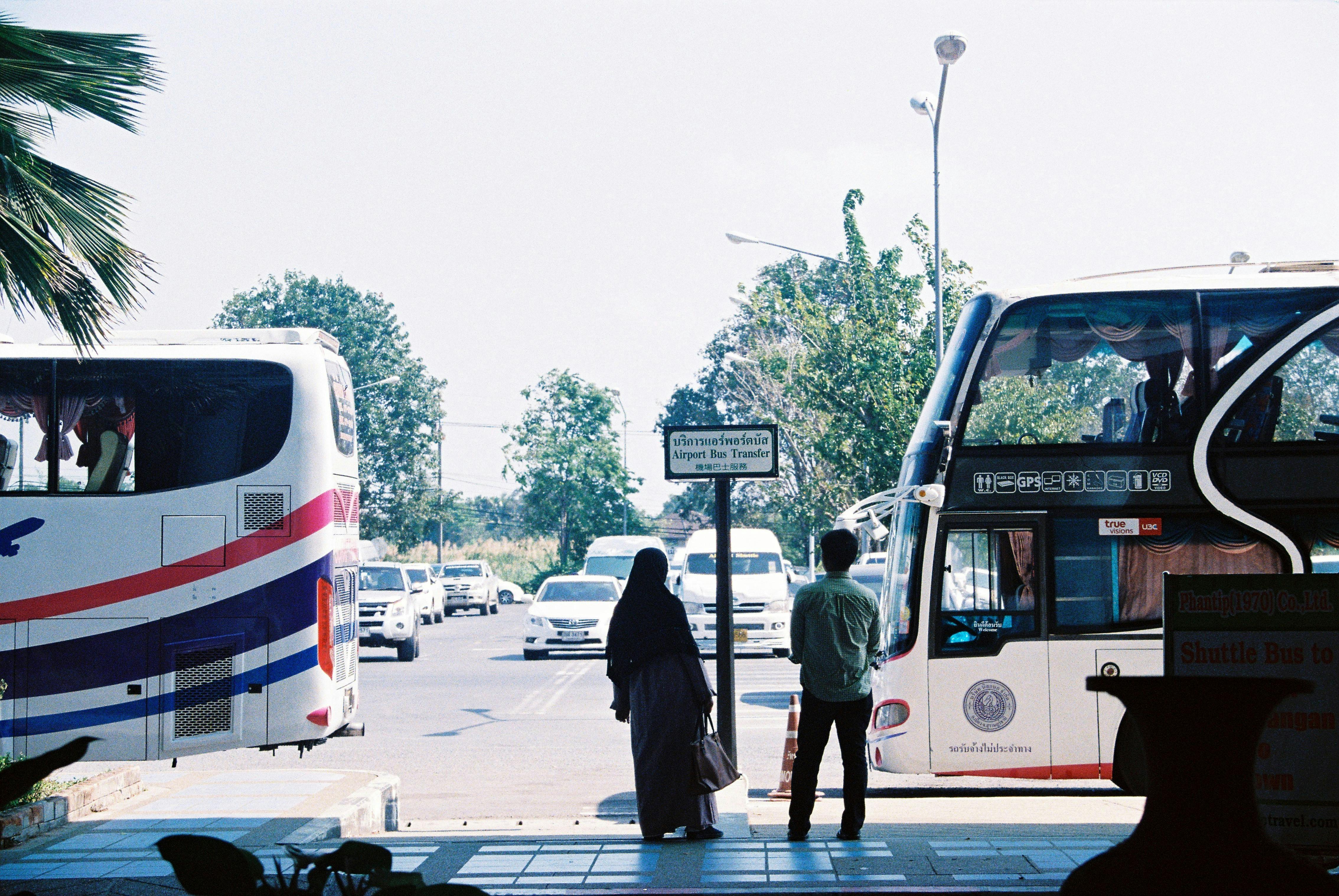 Free stock photo of airport, bus stop