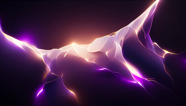 Abstract Amethyst And White Waves Background. Subtle Gradients, Flow Liquid Lines. Design Element.