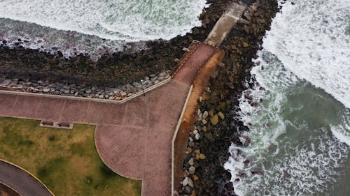 Ücretsiz dalgalar, deniz, drone çekimi içeren Ücretsiz stok fotoğraf Stok Fotoğraflar