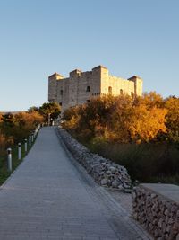Medieval castle at sunset