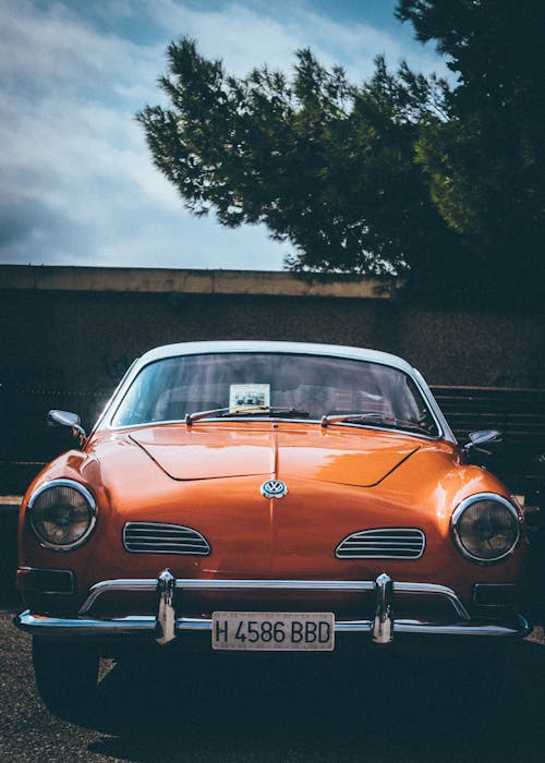 Free Classic Orange Volkswagen Vehicle Stock Photo