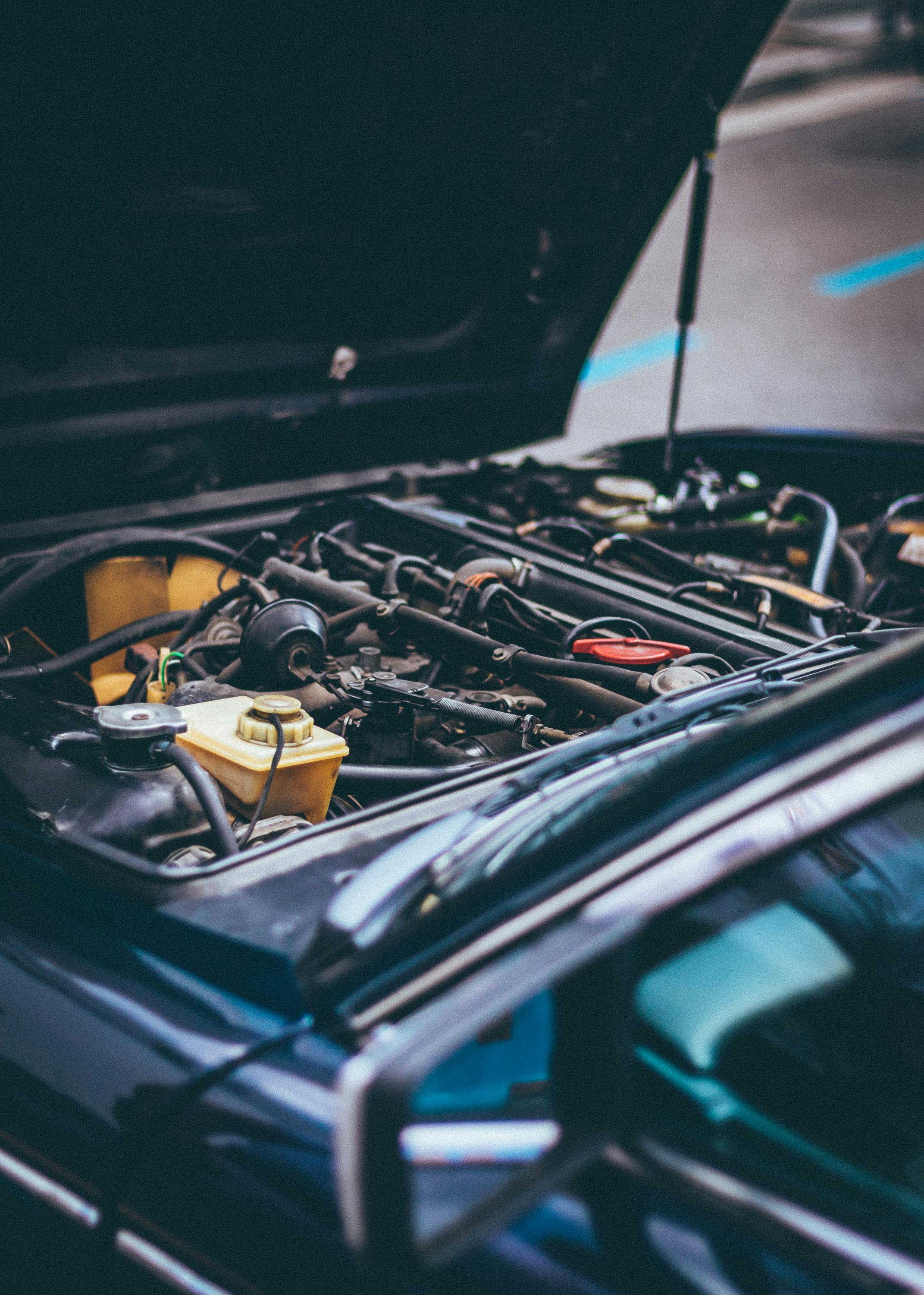 Close-up Photo of Vehicle Engine