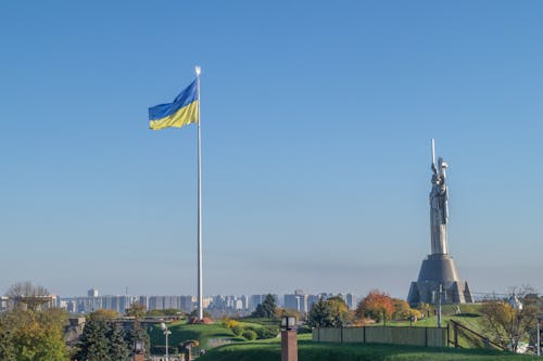 깃발, 도시, 도시 풍경의 무료 스톡 사진
