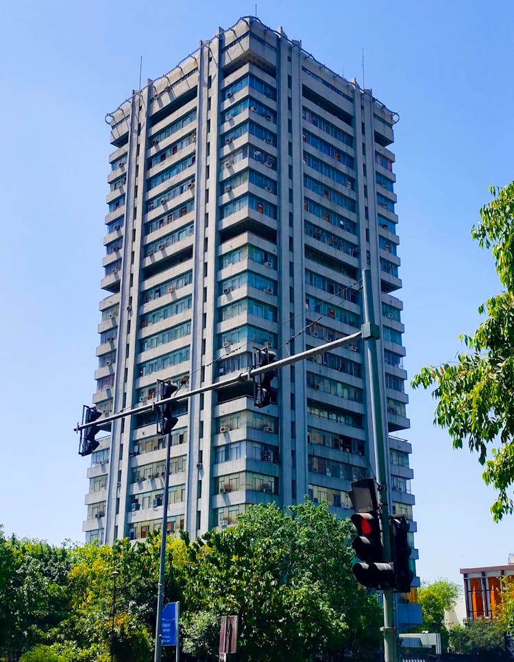 Vikas Minar Building Near Trees