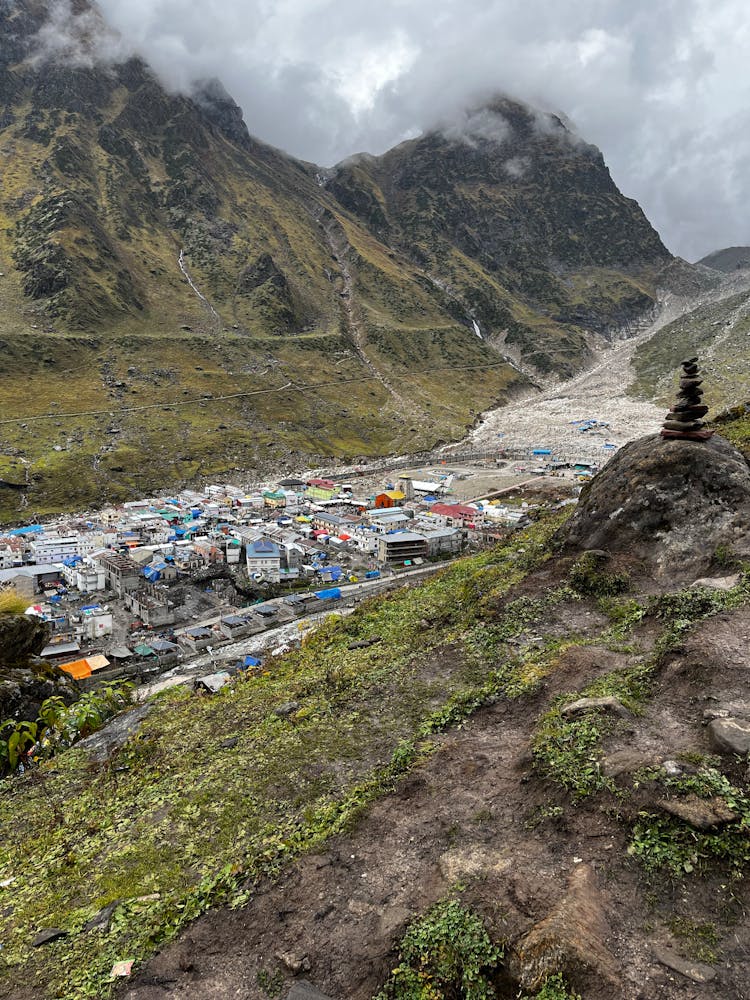 Village In A Mountain Valley 