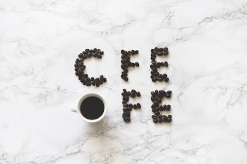 Ingyenes stockfotó betűk, csésze, fekete kávé témában