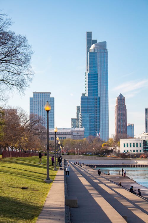 Gratis lagerfoto af blå himmel, bygninger, chicago