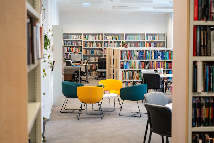 Photo Of Chairs And Tables In A Library